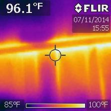 Thermal imaging of air leak 5