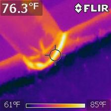 Thermal imaging of duct leak 1