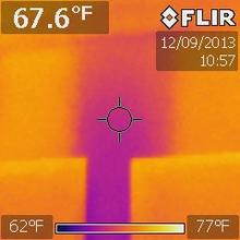 Thermal imaging of missing insulation 4