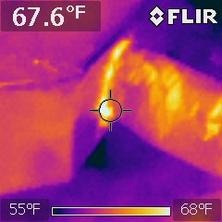 Thermal imaging of duct leak 2