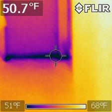 Thermal imaging of air leak 8