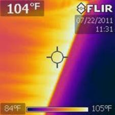 Thermal imaging of air leak 2