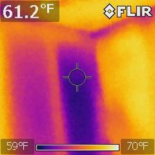 Thermal imaging of missing insulation 1