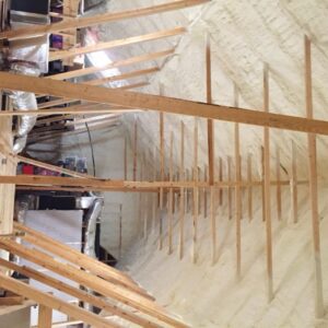 Spray foam insulation applied to roof decking spray foam attic 3
